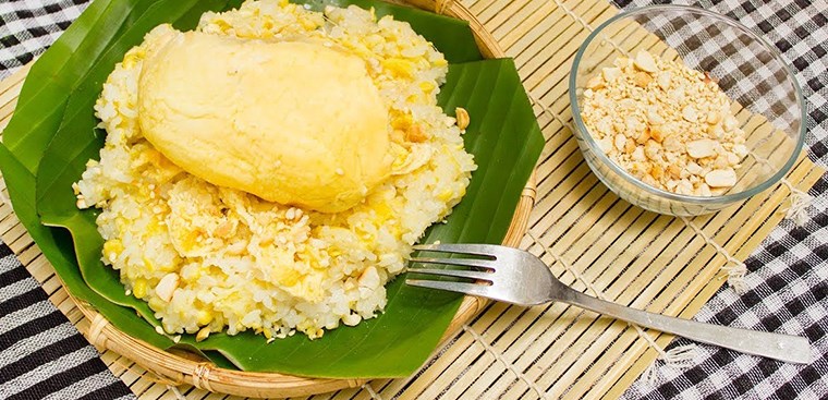 Xôi vò sầu riêng vàng thơm